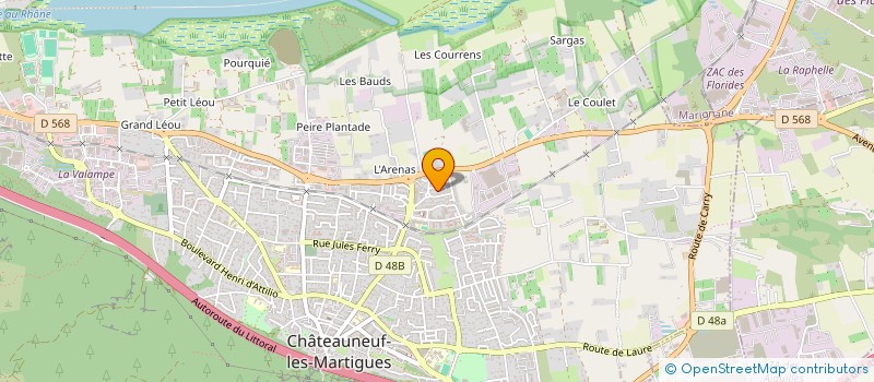 localisation de l'entreprise MADAME MADELEINE MORENO  CHATEAUNEUF-LES-MARTIGUES