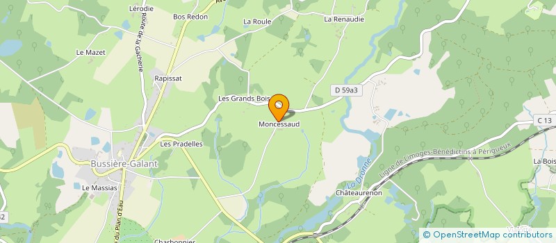 localisation de l'entreprise MADAME MADELEINE NOUHAUD à BUSSIERE-GALANT