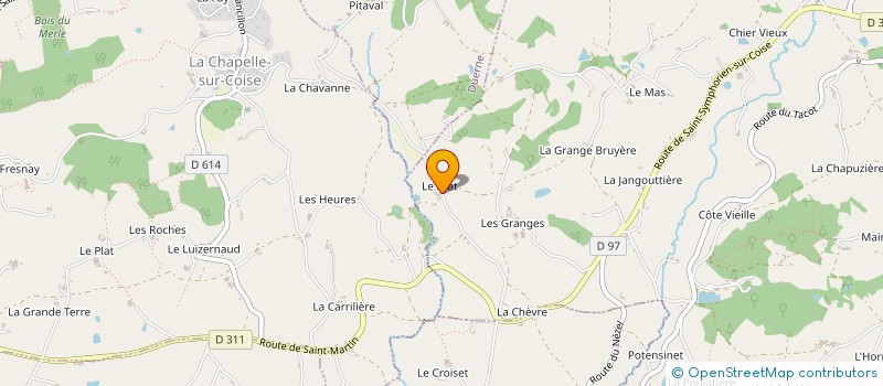 localisation de l'entreprise MADAME MADELEINE PEILLON à SAINT-MARTIN-EN-HAUT