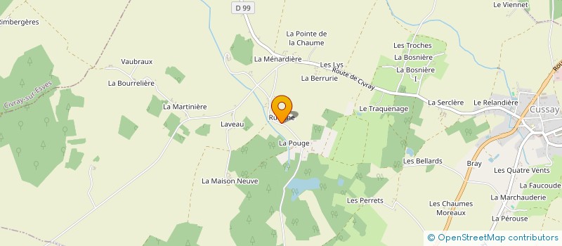 localisation de l'entreprise MADAME MADELEINE PESNEAU  CUSSAY