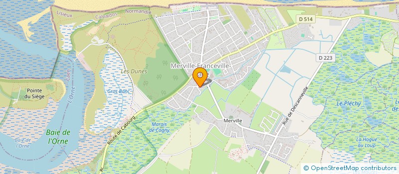 localisation de l'entreprise MADAME MADELEINE PUECH  MERVILLE-FRANCEVILLE-PLAGE