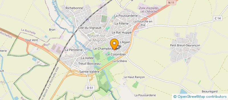 localisation de l'entreprise MADAME MADELEINE ROBERT  PRIN-DEYRANCON