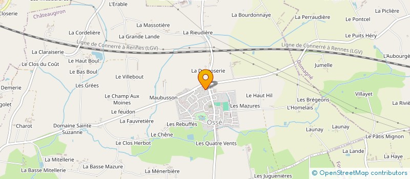 localisation de l'entreprise MADAME MADELEINE ROSSARD  CHATEAUGIRON