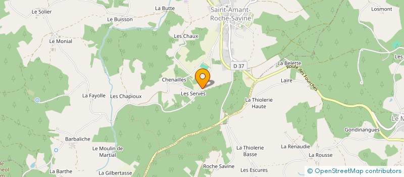 localisation de l'entreprise MADAME MADELEINE ROUX  SAINT-AMANT-ROCHE-SAVINE