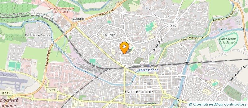 localisation de l'entreprise MADAME MADELEINE RUFFEL  CARCASSONNE