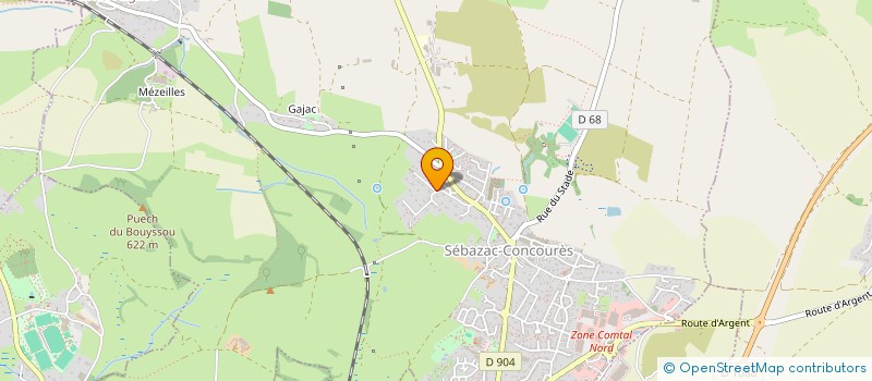 localisation de l'entreprise MADAME MADELEINE RUMON  SEBAZAC-CONCOURES