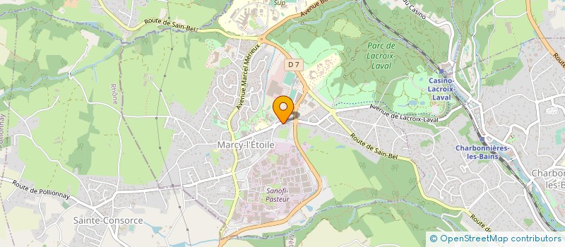 localisation de l'entreprise MADAME MADELEINE SAMAT  SAINT-GENIS-LES-OLLIERES