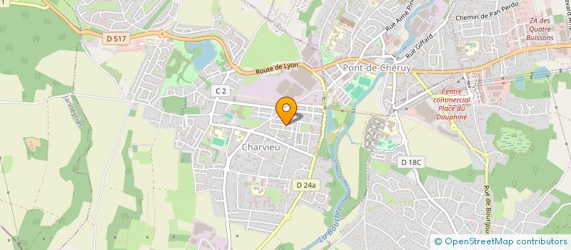 localisation de l'entreprise MADAME MADELEINE STYLIANIDIS  CHARVIEU-CHAVAGNEUX