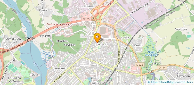 localisation de l'entreprise MADAME MADELEINE TAILLEBOIS à LANESTER