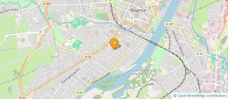 localisation de l'entreprise MADAME MADY TOMASSETTI  ROANNE