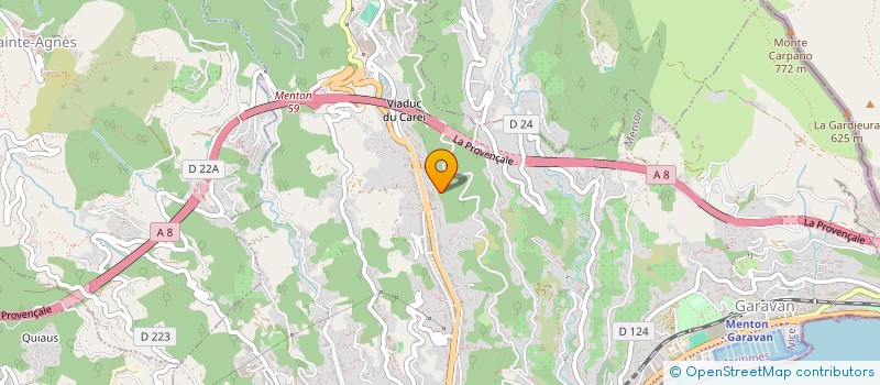 localisation de l'entreprise MADAME MAE BAZALINE  MENTON