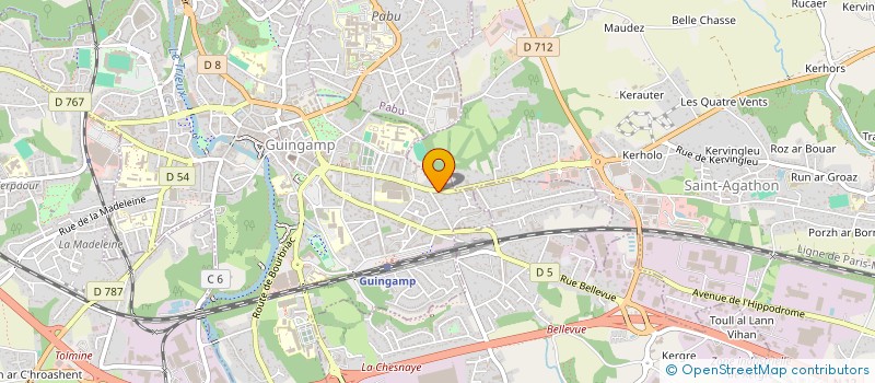 localisation de l'entreprise MADAME MAELA CARBONEIL CAULO ELIES  GUINGAMP