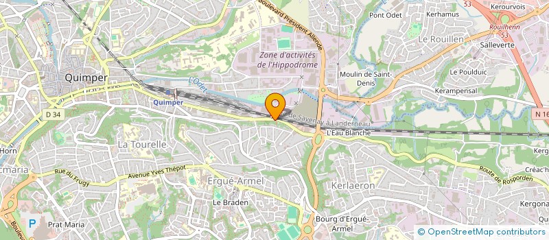 localisation de l'entreprise MADAME MAELA LE BRUN à QUIMPER