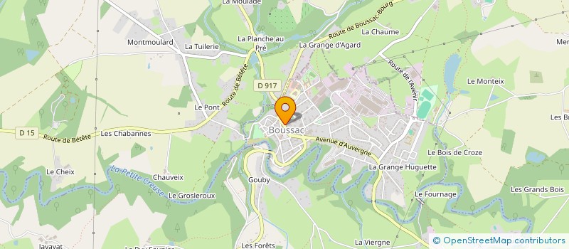 localisation de l'entreprise MADAME MAELICE BRE à BOUSSAC