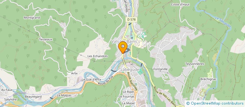 localisation de l'entreprise MADAME MAELIE POTE  VALS-LES-BAINS