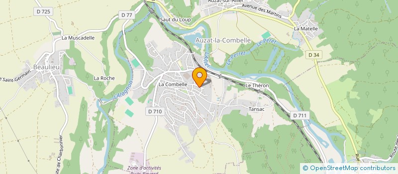 localisation de l'entreprise MADAME MAELINE PERROT  AUZAT-LA-COMBELLE