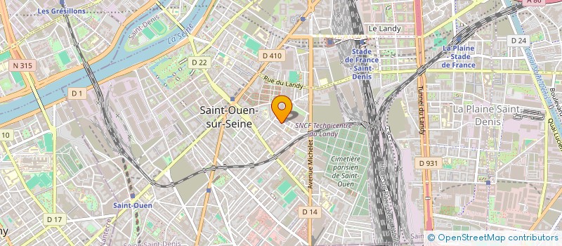 localisation de l'entreprise MADAME MAELISS PINEAU  SAINT-OUEN-SUR-SEINE