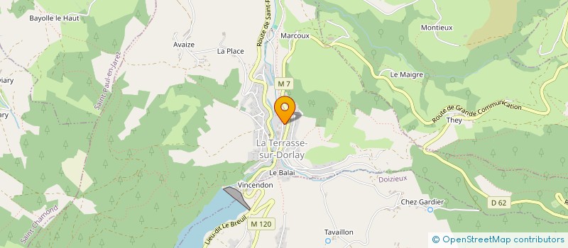 localisation de l'entreprise MADAME MAELLE AVRIL  LA TERRASSE-SUR-DORLAY