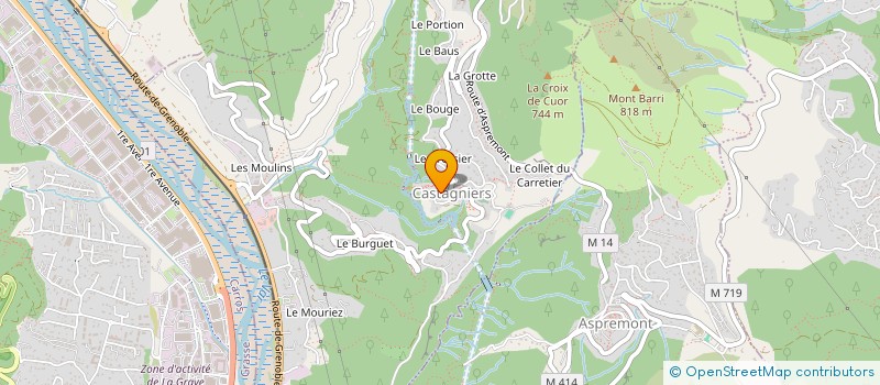 localisation de l'entreprise MADAME MAELLE BAULU  CASTAGNIERS