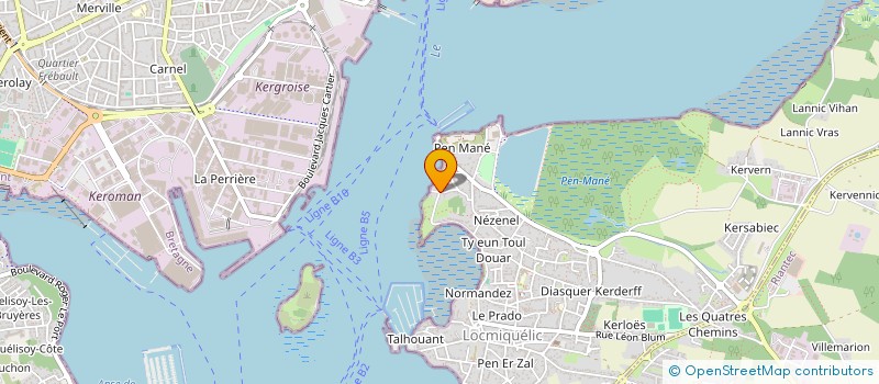 localisation de l'entreprise MADAME MAELLE GEORGIN  LOCMIQUELIC