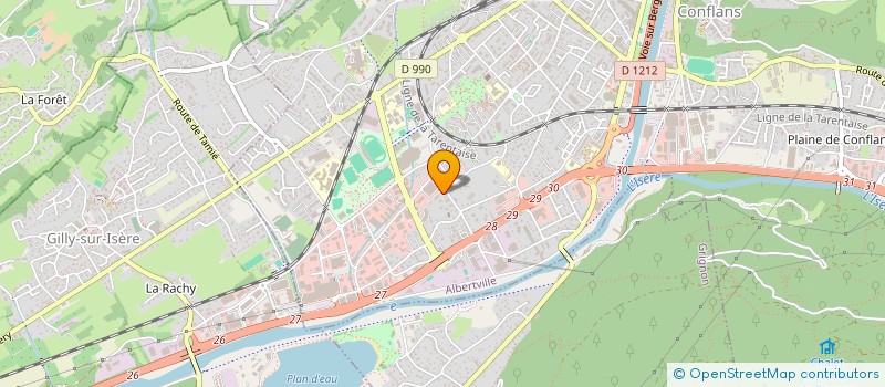 localisation de l'entreprise MADAME MAELLE GILBERT-CHAILLE  ALBERTVILLE