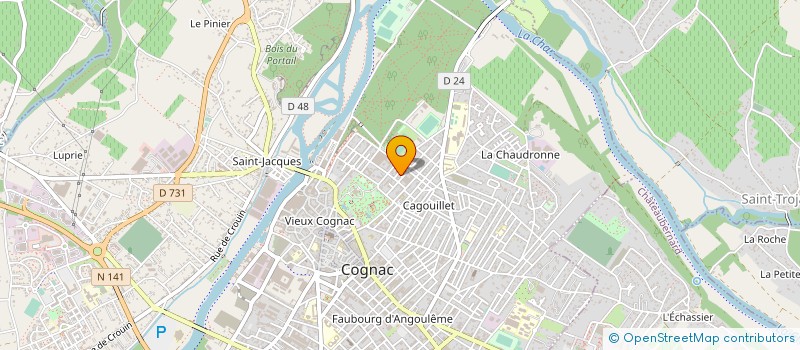 localisation de l'entreprise MADAME MAELLE LANGLADE à COGNAC