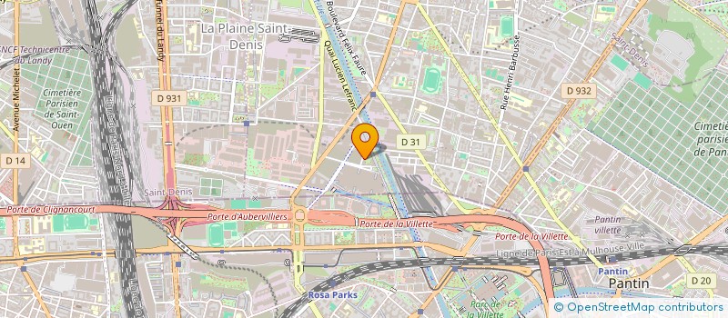 localisation de l'entreprise MADAME MAELLE MARGUERITE MILET  AUBERVILLIERS