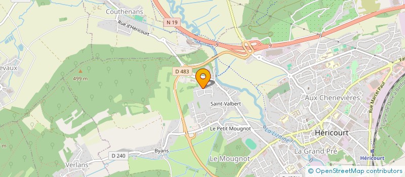 localisation de l'entreprise MADAME MAELLE OUDET  HERICOURT