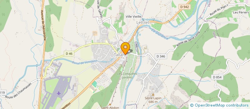 localisation de l'entreprise MADAME MAELLE PANOSSIAN  TALLARD