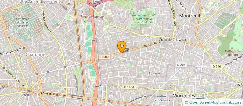 localisation de l'entreprise MADAME MAELLE POIRIER à MONTREUIL