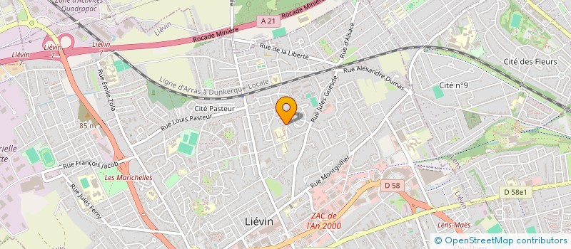 localisation de l'entreprise MADAME MAELLYS GAMGANI  LIEVIN