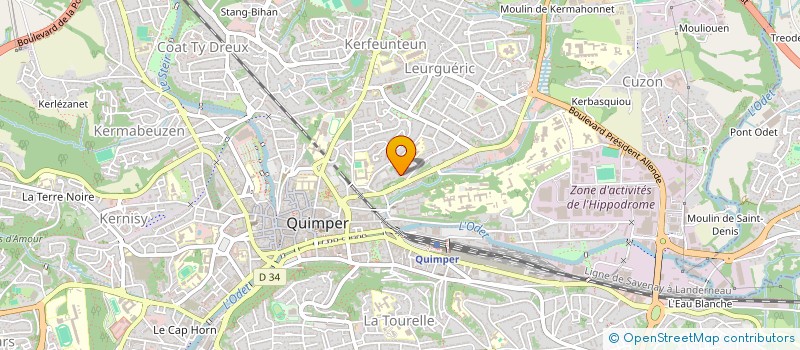 localisation de l'entreprise MADAME MAELLYS GUEDE à QUIMPER