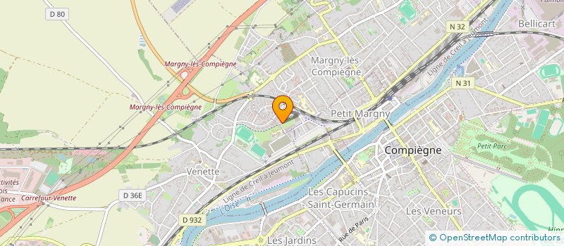 localisation de l'entreprise MADAME MAELLYS MONTEAU  MARGNY-LES-COMPIEGNE