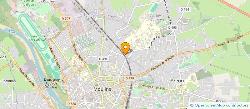 localisation de l'entreprise MADAME MAELYNN BOUCULAT  YZEURE