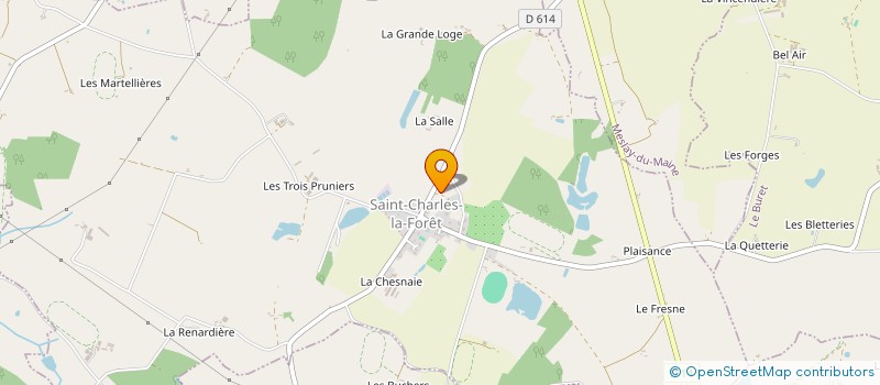 localisation de l'entreprise MADAME MAELYSS BELLIER  SAINT-CHARLES-LA-FORET