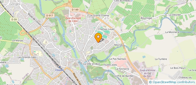 localisation de l'entreprise MADAME MAELYSS NAKACH  CLISSON