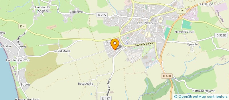 localisation de l'entreprise MADAME MAEVA BARBELENET  LES PIEUX