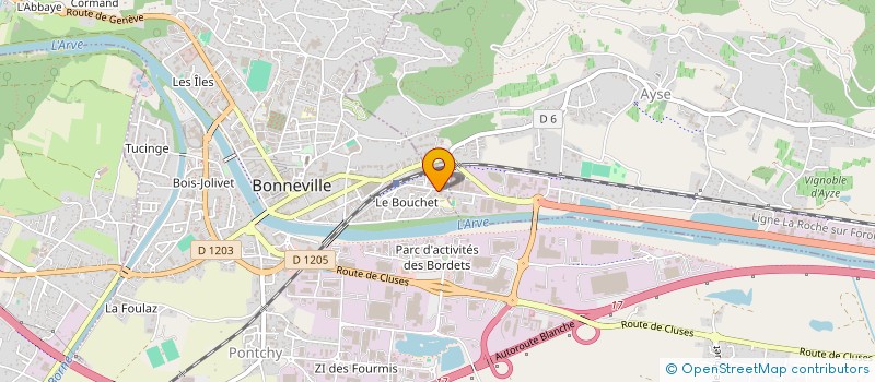 localisation de l'entreprise MADAME MAEVA BAUDRILLIER  BONNEVILLE