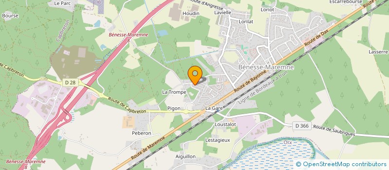 localisation de l'entreprise MADAME MAEVA BERTRAND  BENESSE-MAREMNE