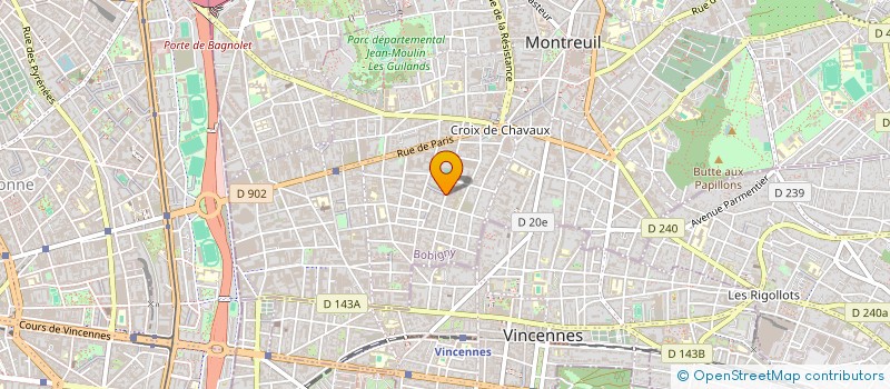 localisation de l'entreprise MADAME MAEVA CARON  MONTREUIL