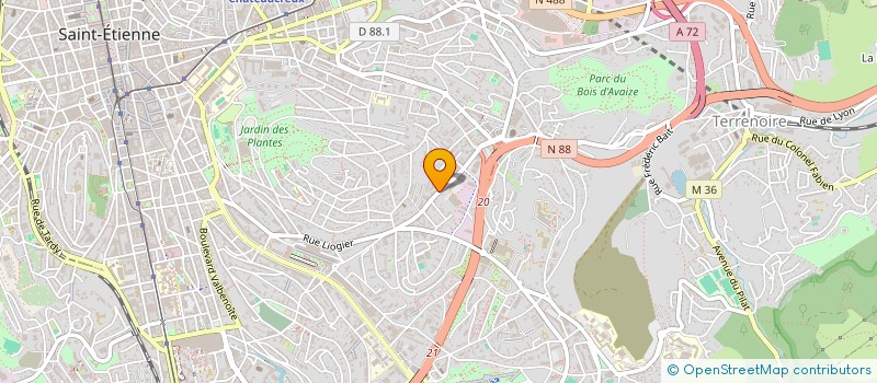 localisation de l'entreprise MADAME MAEVA CHATAIN  SAINT-ETIENNE