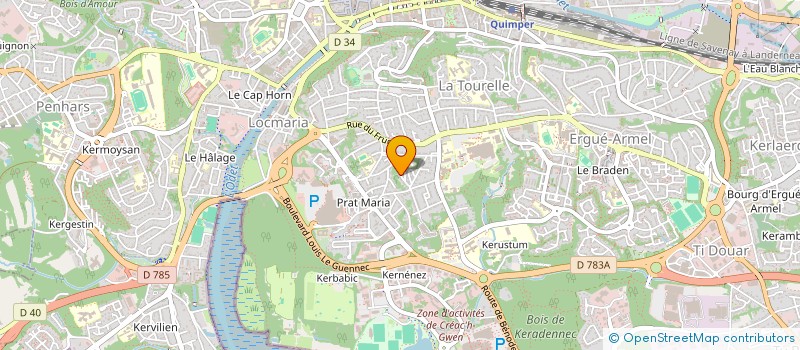 localisation de l'entreprise MADAME MAEVA DELACOUR  QUIMPER