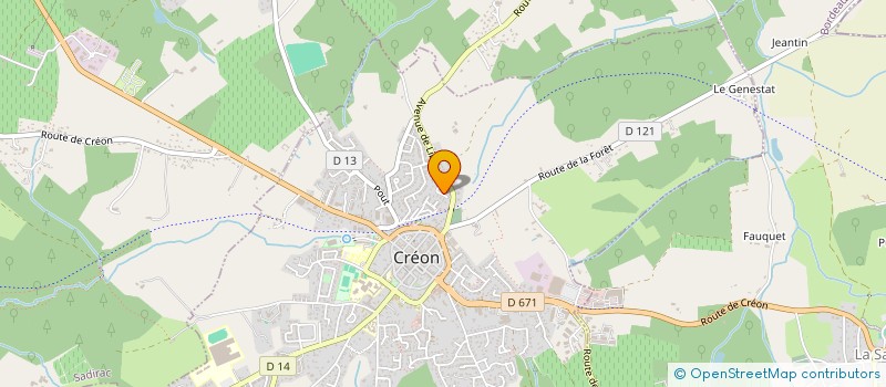 localisation de l'entreprise MADAME MAEVA FERET  CREON