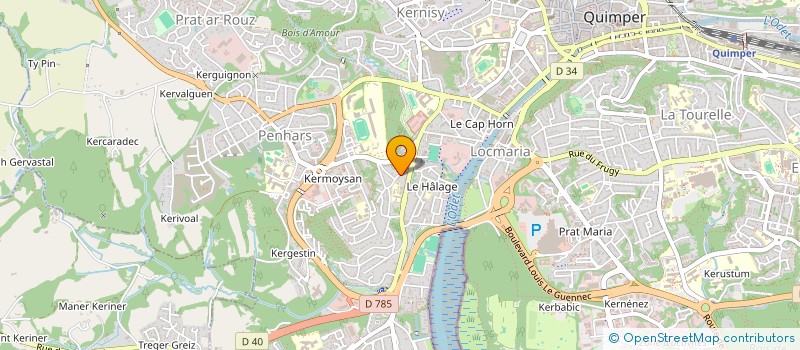 localisation de l'entreprise MADAME MAEVA FOURCADE  QUIMPER