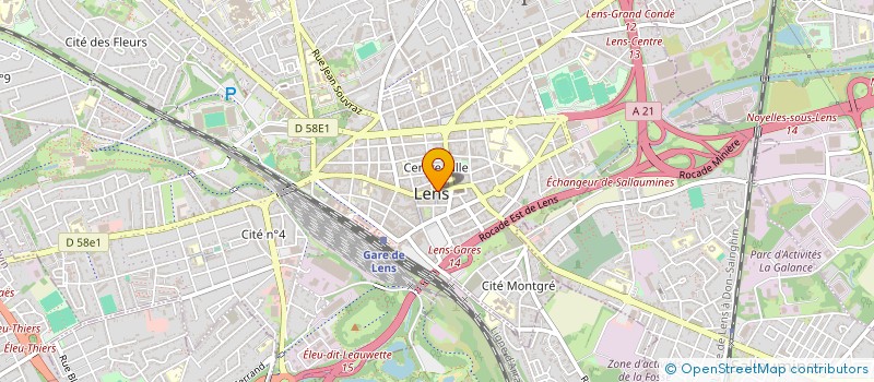 localisation de l'entreprise MADAME MAEVA GRELIER  LENS