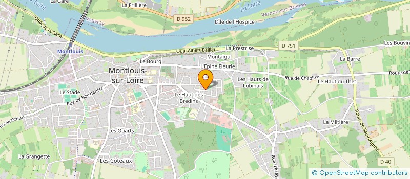 localisation de l'entreprise MADAME MAEVA GROSLAND  MONTLOUIS-SUR-LOIRE