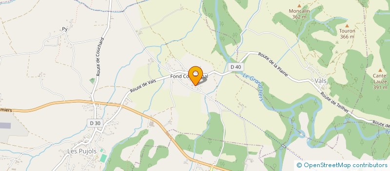 localisation de l'entreprise MADAME MAEVA GUERN  LES PUJOLS