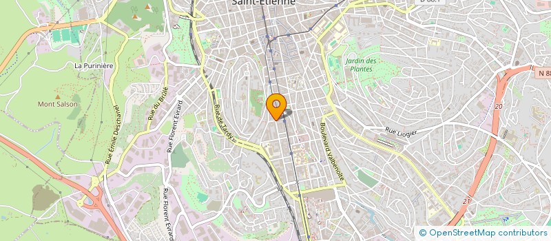 localisation de l'entreprise MADAME MAEVA HOUZE  SAINT-ETIENNE