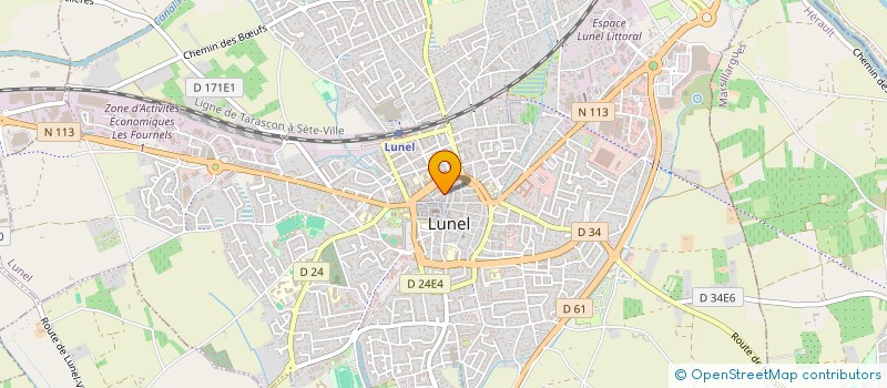 localisation de l'entreprise MADAME MAEVA JACQUET  LUNEL