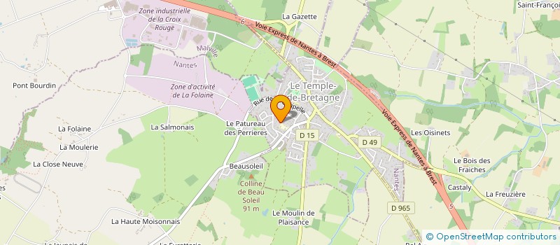 localisation de l'entreprise MADAME MAEVA LERAY  LE TEMPLE-DE-BRETAGNE